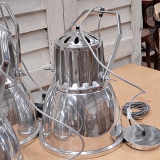 3x Industriële hanglamp