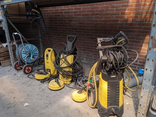 3x Hogedruk reiniger incl. haspel en toebehoren