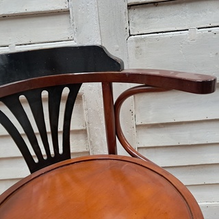 3x Purser’s Chair Gunmetal Grey, Black & Honey