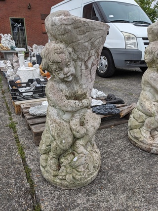 Tuinbeeld Putti met waterbak