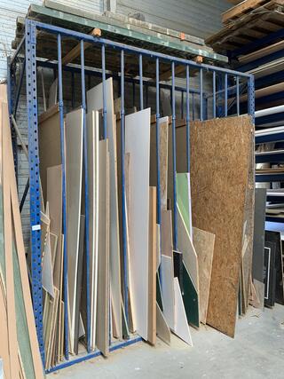 Platenstelling met restplaten