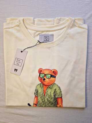 T-Shirt met kunstwerk van Dior bear, Maat L