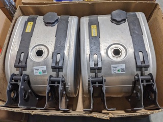 2x Aluminium brandstoftank
