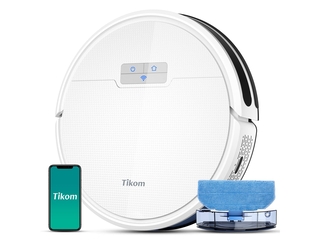 Tikom  G8000 Pro Robotstofzuiger en Dweilcombo 4500Pa Zelfopladend Wit