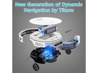 Tikom  G8000 Pro Robotstofzuiger en Dweilcombo 4500Pa Zelfopladend Wit