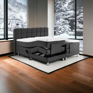 Elektrische boxspringcombinatie, M-Ray, Manhattan, Antraciet