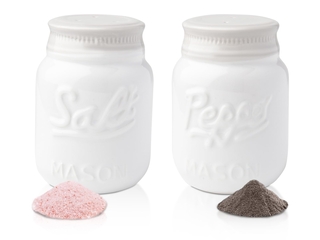 Vintage Salt &Pepper Shakers by Adorable Decorative  Aqua White