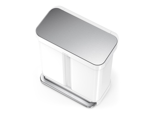Simplehuman Prullenbak Liner Pocket Recycler 24 + 34 liter Wit Staal