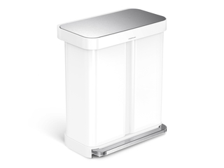 Simplehuman Prullenbak Liner Pocket Recycler 24 + 34 liter Wit Staal