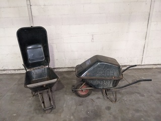 2x Kruiwagen met deksel op luchtbanden , Fort