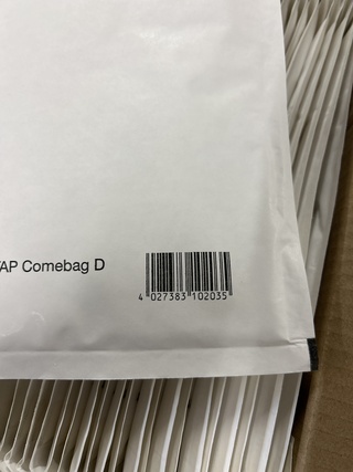Ca. 600x Luchtkussen envelop 200x275mm TAP, Comebag