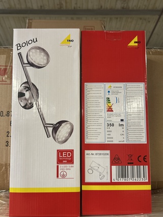 Ca. 300x Led plafondlamp 2-lichts (led geïntegreerd) Trio, Bolou