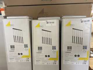 7x Design hanglamp lengte 1100 mm Trio, Clermont