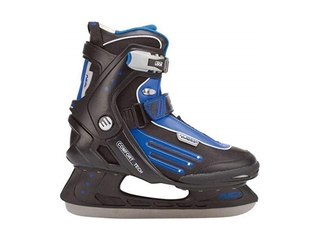 Nijdam Ijshockeyschaats Semi-Softboot Zwart/Blauw Maat 46