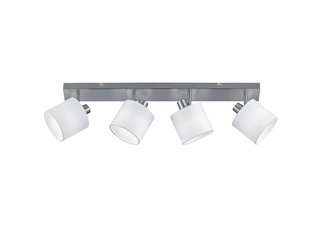 REALITY TOMMY Opbouwspot Nikkel mat excl. 4x E14 Witte kap