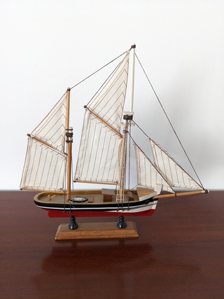 Minitatuurboot dubbele mast