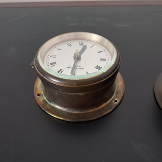 Scheeps barometer met uurwerk Marpro
