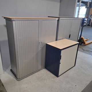 2x Jaloeziekast en 1x schuifdeurkast, O.a. Gispen