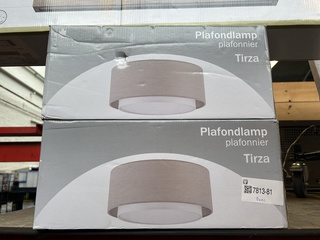 2x Plafondlamp, 1x hanglamp