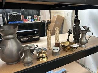 Ca. 15x Antieke woonaccessoires en beelden