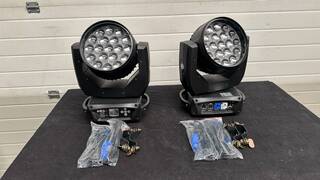 2x LED wash Moving Head  19x15W RGBW Wash/Zoom