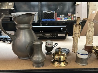 Ca. 15x Antieke woonaccessoires en beelden