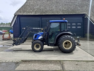 Tractor, New Holland, TN60D met voorlader 520TL en vork, 2005