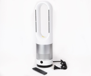 2x Bladloze ventilatorkachel warm/koud wit-zilver