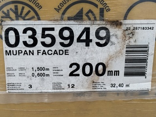 6x Isolatie 1500x600x200mm Rd:6,25 3pl/pak(=2,70m² Isover Mupan Facade
