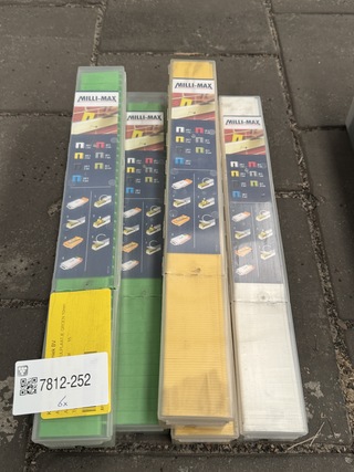 6x Uitvulplaatjes 10mm groen, 2mm geel, 1mm wit Milli-Max