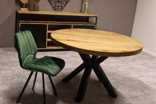 Eetkamertafel mangohout, Bruin, 2024