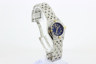 Dames polshorloge Breitling, Callistino, Blauwe wijzerplaat, bouwjaar