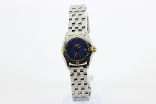 Dames polshorloge Breitling, Callistino, Blauwe wijzerplaat, bouwjaar