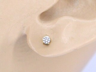 Gouden oorbellen met diamant