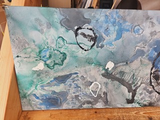Kunstwerk acrylschilderij op canvas – Groot formaat