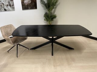 Eetkamertafel Deens ovaal, Zwart, 2024