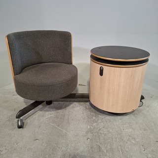 Stoel met tafel, Gispen, Side Cart
