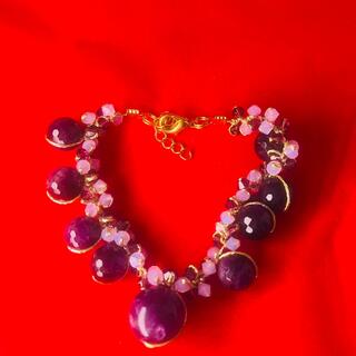 Amethyst steen juweliers armband - in maat verstelbaar