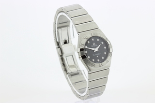 Dames  polshorloge Omega, Constellation, Zwarte wijzerplaat, bouwjaar