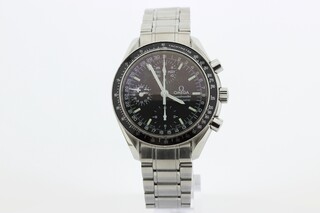 Heren chronograaf polshorloge Omega, Speedmaster, Zwarte wijzerplaat,