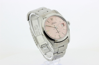 Heren polshorloge Rolex, Oysterdate precision, Roze wijzerplaat, bouwj