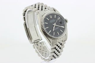 Heren polshorloge Rolex, Oyster perpetual datejust, Zwarte wijzerplaat