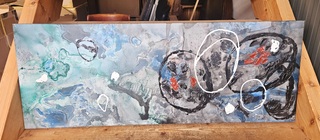 Kunstwerk acrylschilderij op canvas – Groot formaat