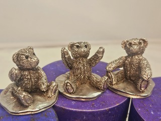 Royal Selangor Pewter – Teddy Family – kunstbeelden van tin