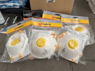 Partij fijnstofmaskers en diversen NEO Tools