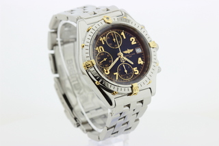 Heren chronograaf polshorloge Breitling, Chronomat, Zwarte wijzerplaat