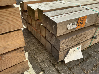 Ca. 25x Douglas balken fijnbezaagd , 120x120mm, lengte 500cm