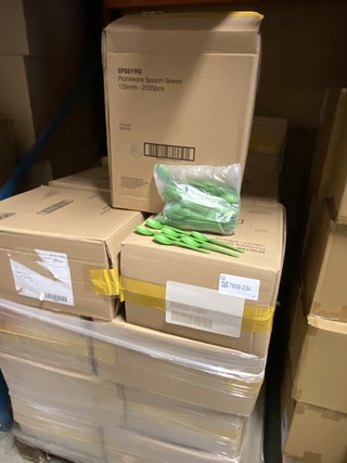 Ca. 10000x Plantware composteerbare koffie lepels, Groen