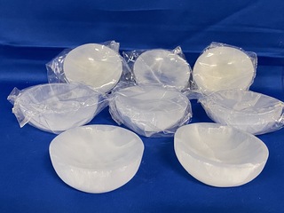 8x Seleniet schalen rond