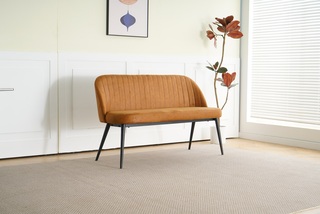 Eetkamer bankje 130 cm, Cognac, 2025